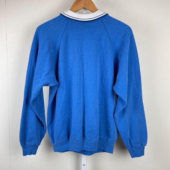 Vintage Morning Sun‎ Blue Grandma Sweatshirt Winter Animals Womens XL - Picture 9 of 10